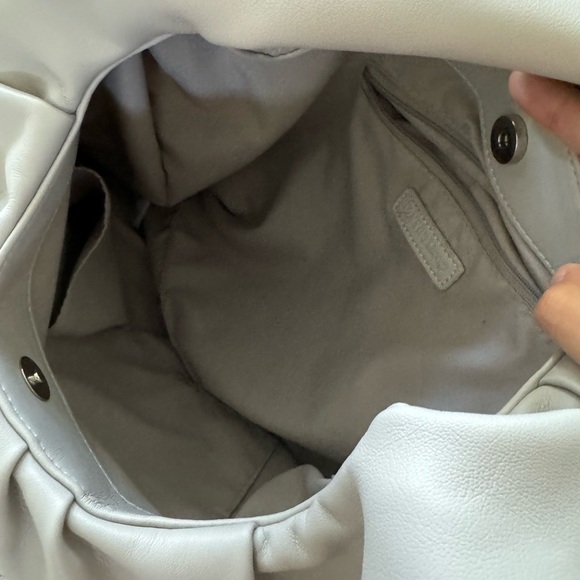 EUC The Drop Women's Janelle Gathered Shoulder Bag, Ice Grey, One Size - Picture 12 of 14